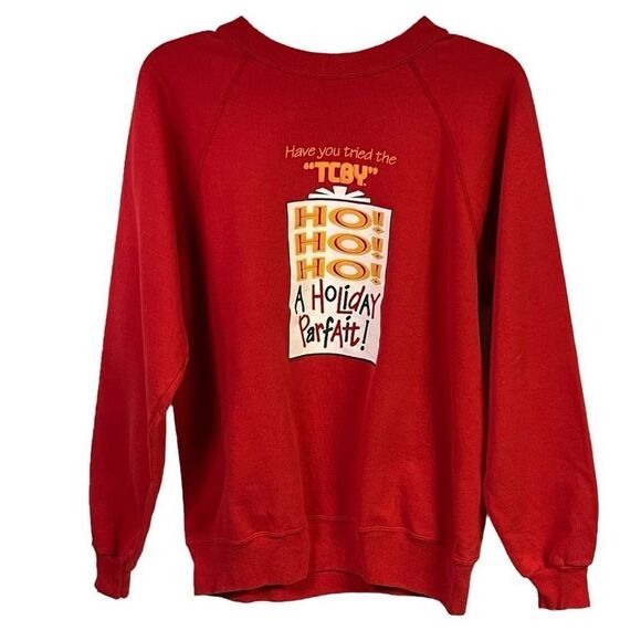 Hanes Activewear Mens Red Pullover Crewneck Long-Sleeve Sweatershirt Extra Large - Picture 1 of 8